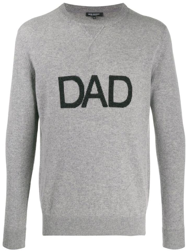Ron Dorff Cashmere Slogan Sweater - Grey