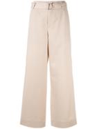 Ballsey Wide-leg Flared Trousers - Neutrals