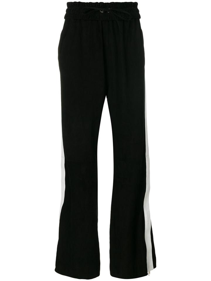 Manokhi Wide Leg Track Pants - Black