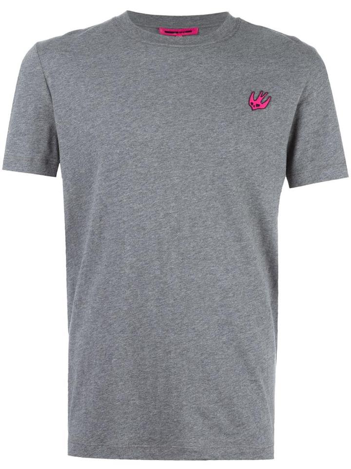 Mcq Alexander Mcqueen Logo Patch T-shirt, Men's, Size: Xl, Grey, Cotton