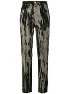 Outsource Images Bleached High-waist Trousers - Black