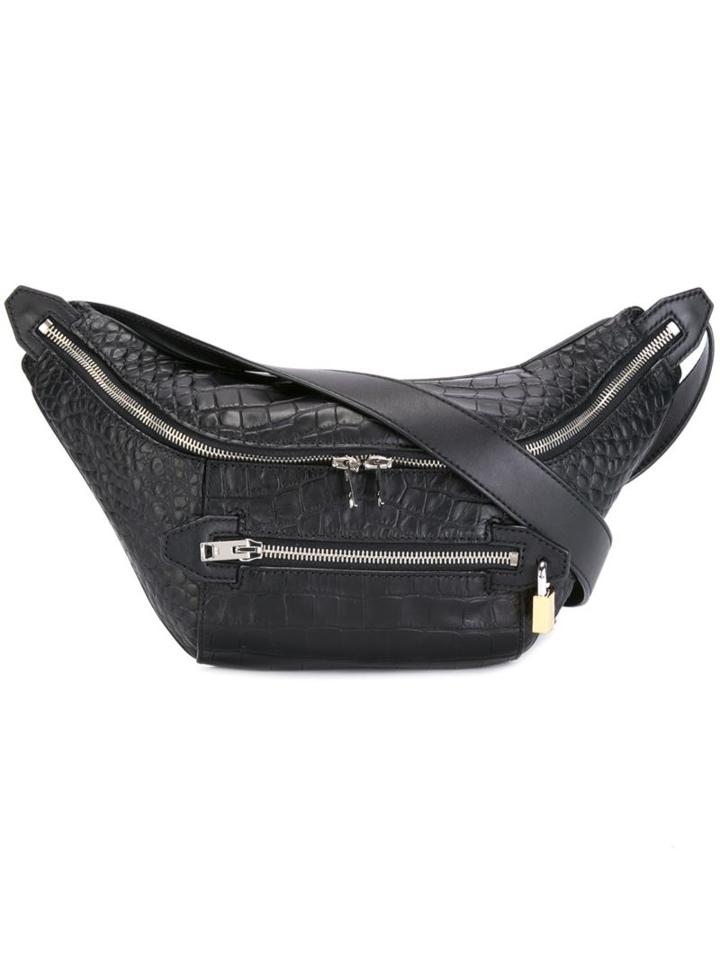 Alexander Wang Crocodile Embossed Bumbag, Women's, Black