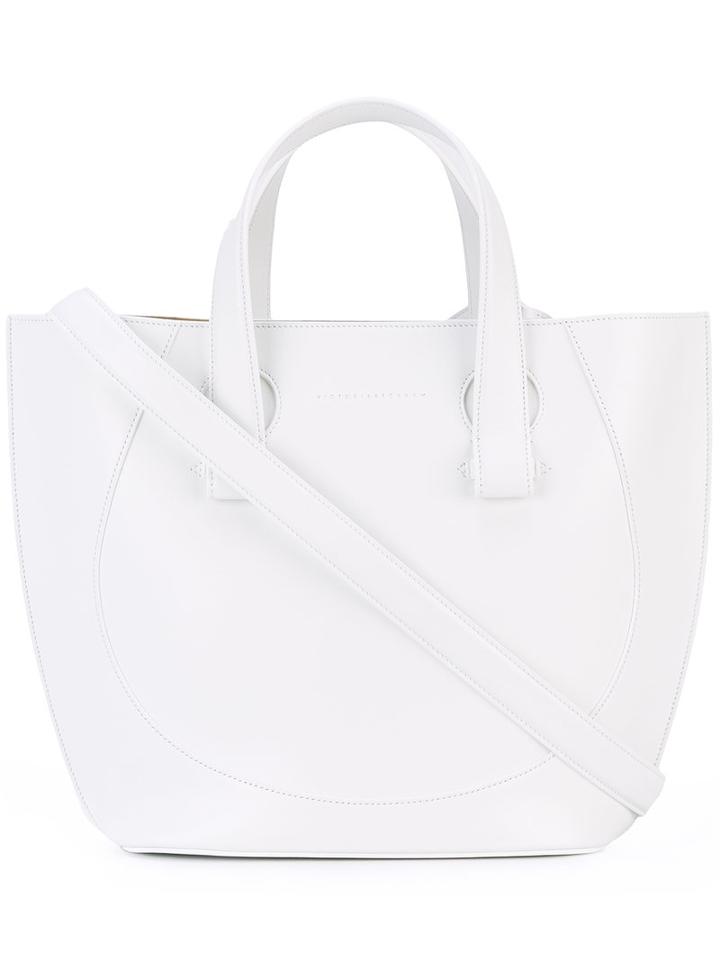 Victoria Beckham - Small Tulip Tote - Women - Calf Leather/polyamide/polyurethane - One Size, White, Calf Leather/polyamide/polyurethane