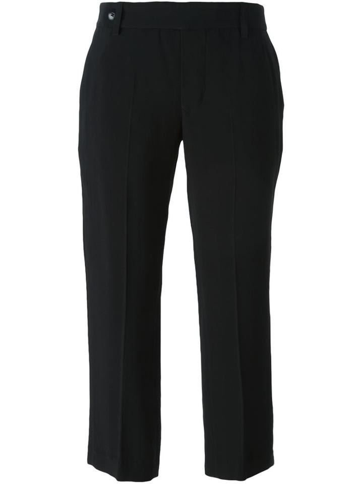 Rick Owens Cropped Trousers, Women's, Size: 44, Black, Acetate/viscose