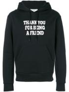 Ami Alexandre Mattiussi Hoodie With Print Thank You For Being A Friend