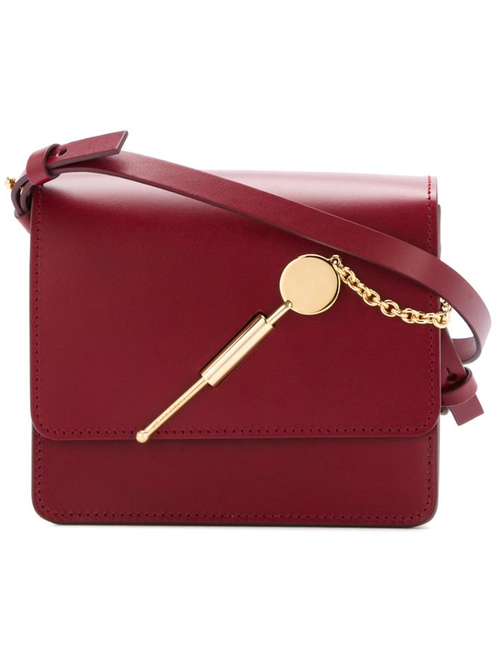 Sophie Hulme Cocktail Detail Shoulder Bag - Red