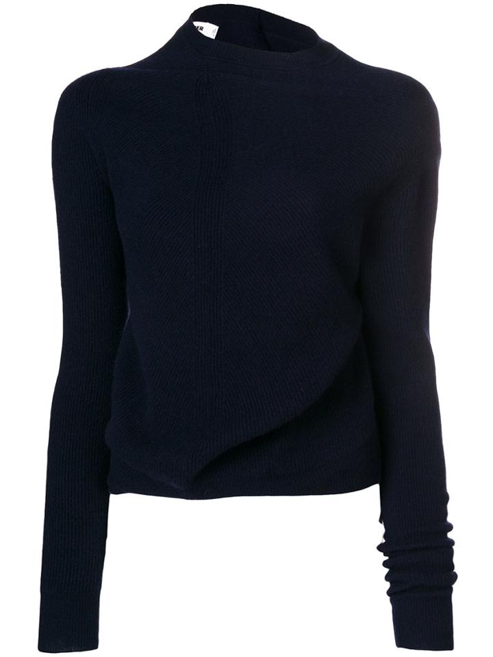 Jil Sander Twisted Jersey Jumper - Blue