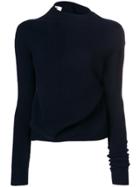 Jil Sander Twisted Jersey Jumper - Blue