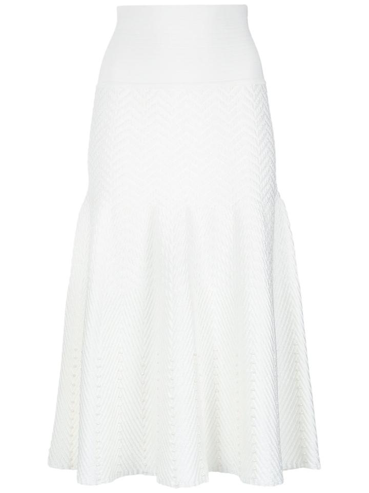 Andrea Bogosian Knit Midi Skirt - White
