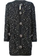 Moschino Vintage Bouclé Knit Jacket - Black
