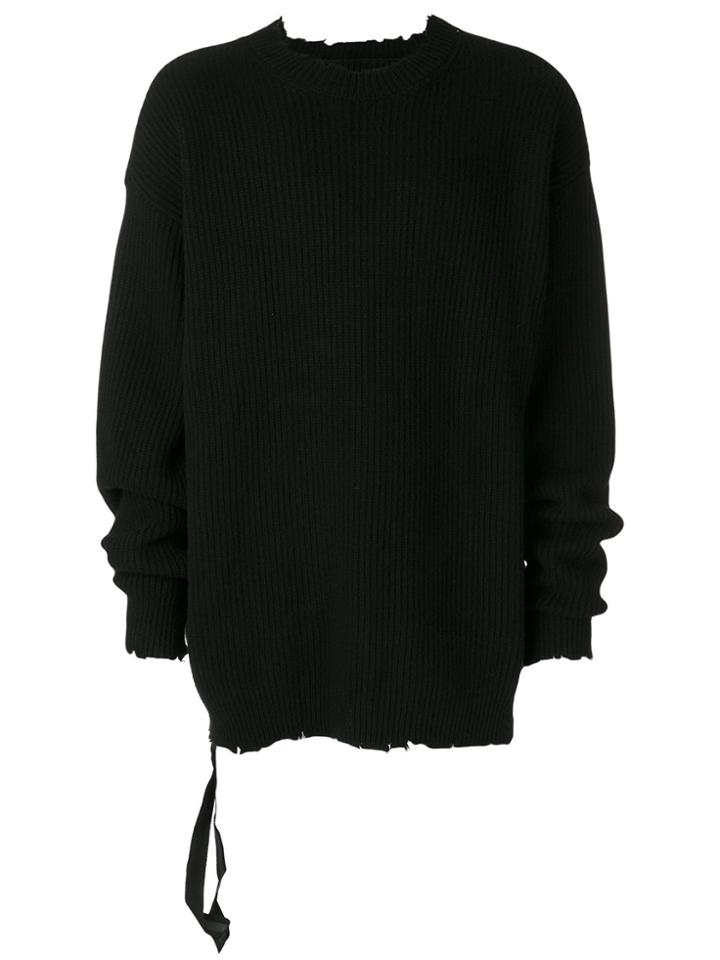 Unravel Project Oversized Slouched Sweater - Black