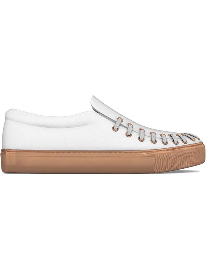 Myswear Conduit Slip-on Sneakers, Women's, Size: 40, White, Nappa Leather/rubber