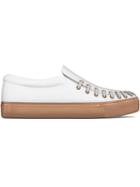 Myswear Conduit Slip-on Sneakers, Women's, Size: 40, White, Nappa Leather/rubber