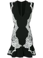 Jonathan Simkhai Lace Appliqué Minidress, Women's, Size: 6, Black, Acetate