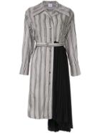 Maison Mihara Yasuhiro Pleated Side Dress - Grey