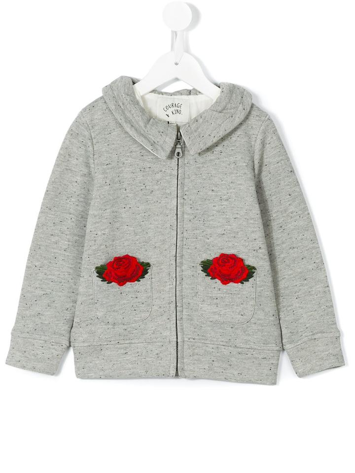Courage And Kind Kids - Beauty & The Beat Rose Sweatshirt - Kids - Cotton/polyester - 6 Yrs, Grey
