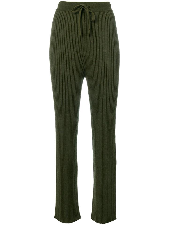 Common Wild Ribbed Track Pants - Green