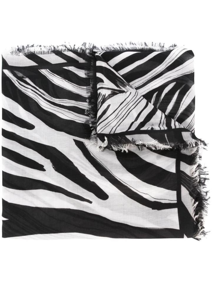 Roberto Cavalli Zabra Print Scarf