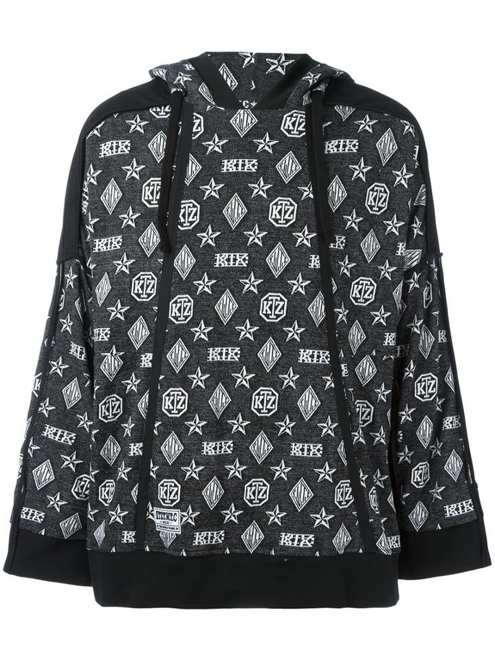 Ktz Monogram Hoodie, Adult Unisex, Size: Large, Black, Cotton