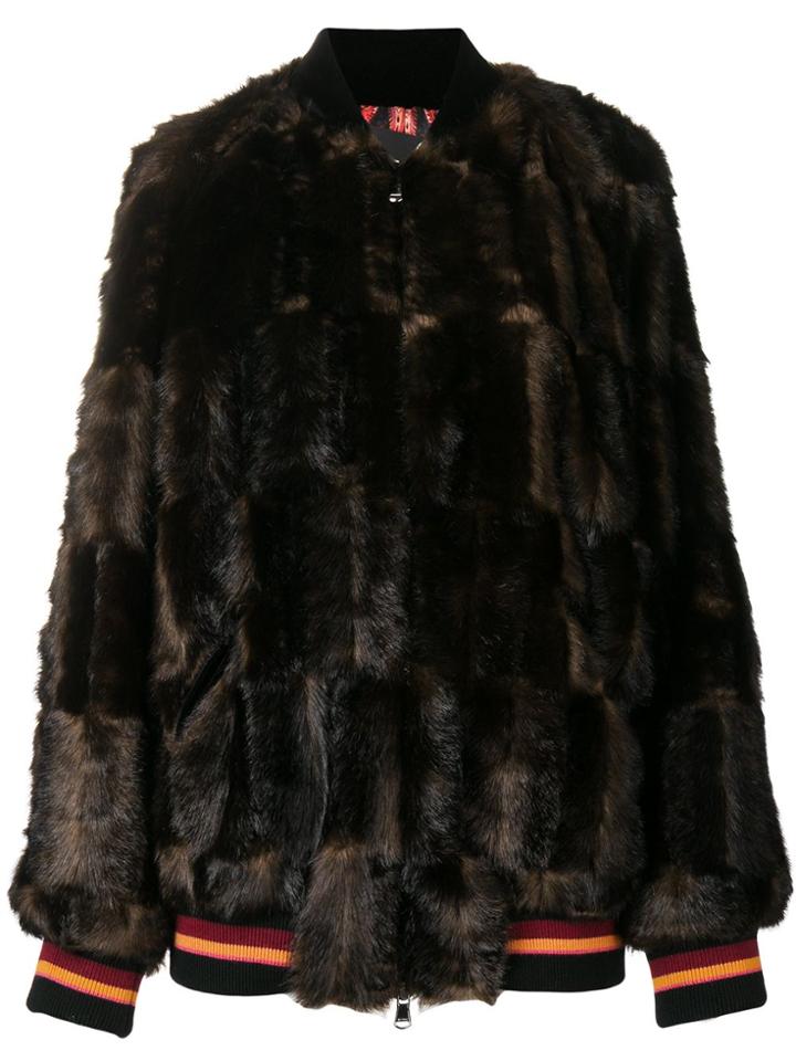 Etro Faux Fur Coat - Black