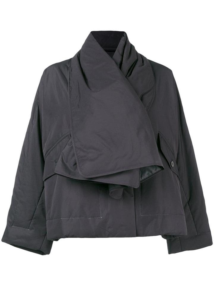 Pleats Please By Issey Miyake Scarf Jacket - Black