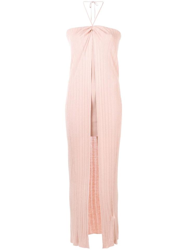 Jacquemus Open-front Halter Dress - Neutrals