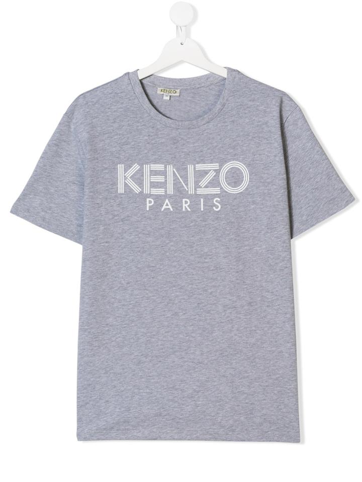 Kenzo Kids Teen Logo Print T-shirt - Grey