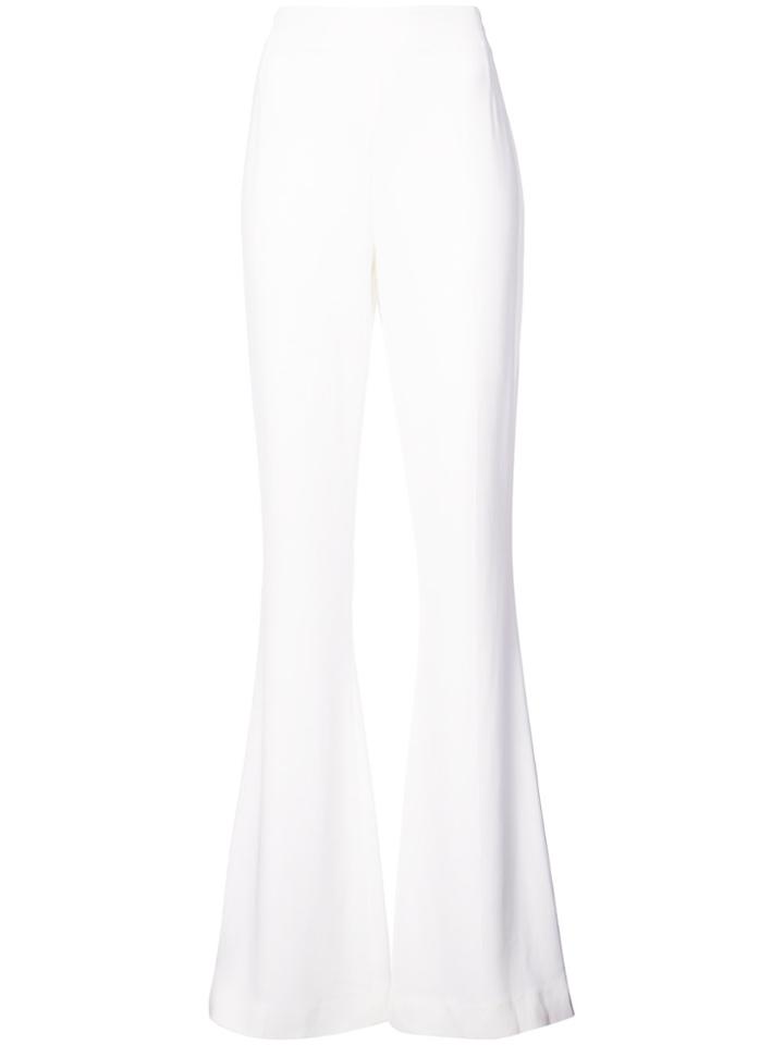 Semsem Camille High Waisted Flared Trousers - White