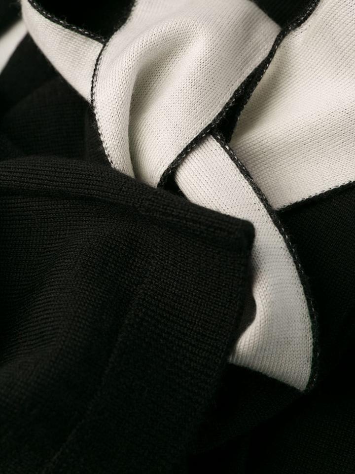 Red Valentino Ribbed High Neck Jumper - Black