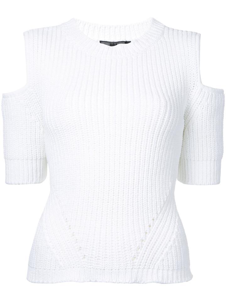 Aula Cold Shoulder Jumper, Women's, Size: 0, White, Polyester