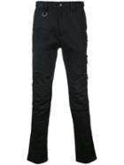 Roar Distressed Effect Slim Fit Jeans, Men's, Size: I, Black, Cotton/polyurethane
