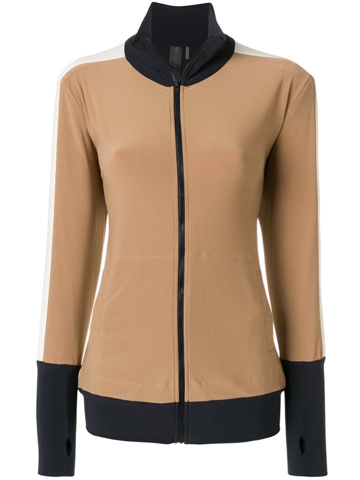 Norma Kamali Side Stripe Turtle Jacket - Brown