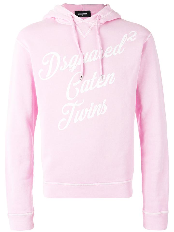 Dsquared2 - Caten Twins Hoodie - Men - Cotton - Xxl, Pink/purple, Cotton