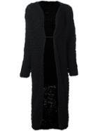 Yohji Yamamoto Vintage Knitted Long Coat, Women's, Size: 1, Black
