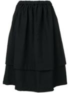 Comme Des Garçons Comme Des Garçons Layered Midi Skirt - Black