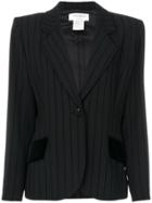 Yves Saint Laurent Vintage Striped Blazer - Black