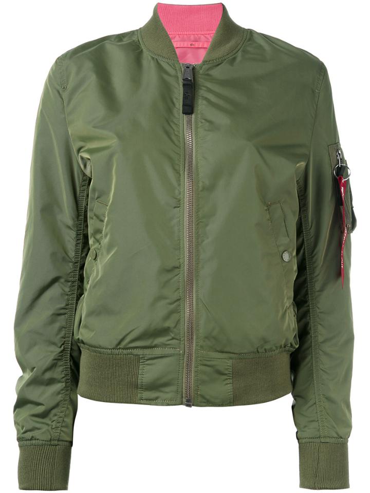 Alpha Industries Plain Bomber Jacket - Green