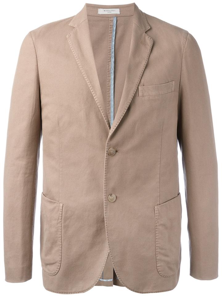 Boglioli Button Up Blazer - Nude & Neutrals