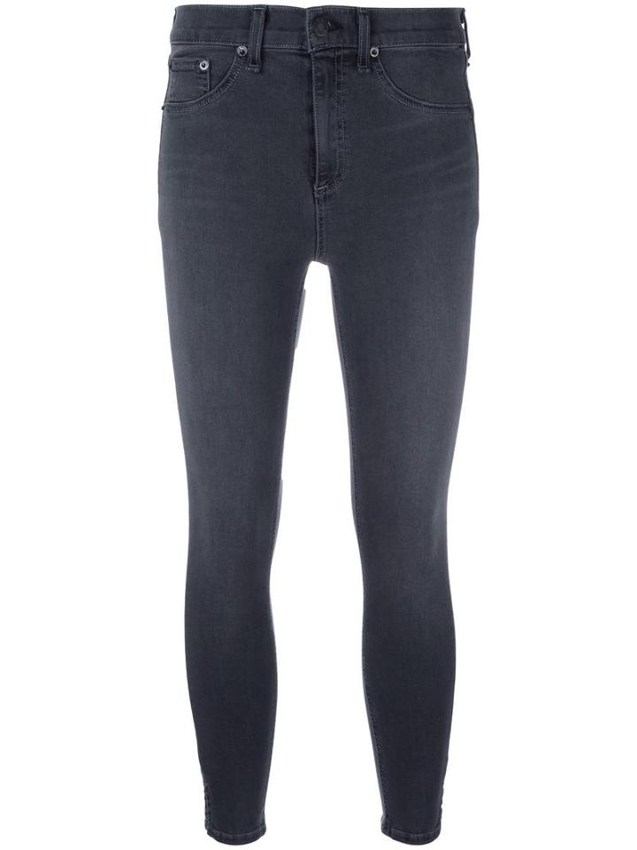 Rag & Bone /jean Skinny Cropped Trousers, Women's, Size: 24, Grey, Modal/cotton/polyester/spandex/elastane