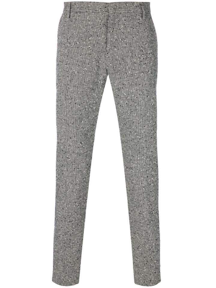 Entre Amis Houndstooth Trousers - White