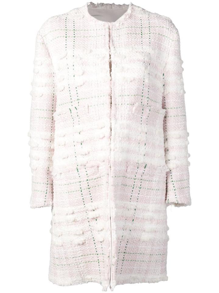 Thom Browne Bow Embroidery Cardigan Overcoat - Pink