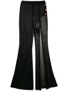 Balmain Slit Knit Trousers - Black
