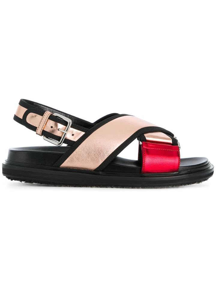 Marni Fussbett Sandals - Metallic