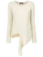 Uma Raquel Davidowicz Creme Asymmetric Sweater - White
