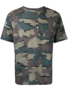 Dries Van Noten Camouflage T-shirt, Men's, Size: Large, Green, Cotton