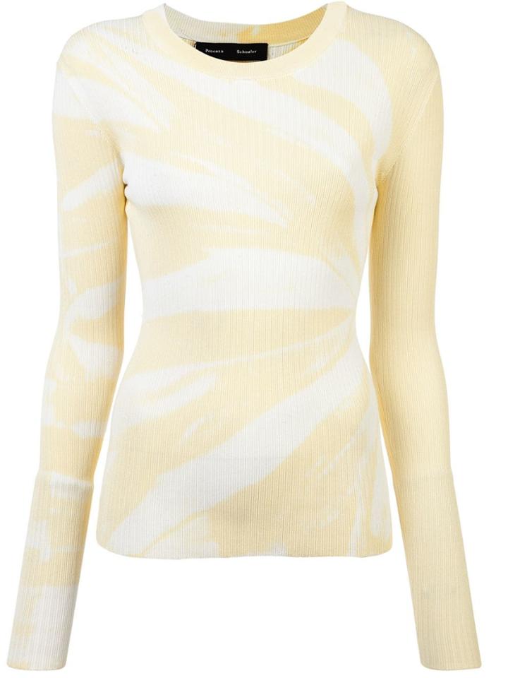 Proenza Schouler Tie Dye Rib Knit Top - Yellow