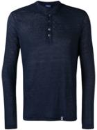 Drumohr Turtledove Linen Top - Blue