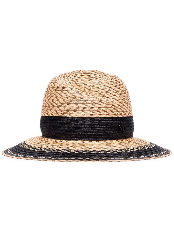 Maison Michel Virginie Woven Straw Hat - Neutrals
