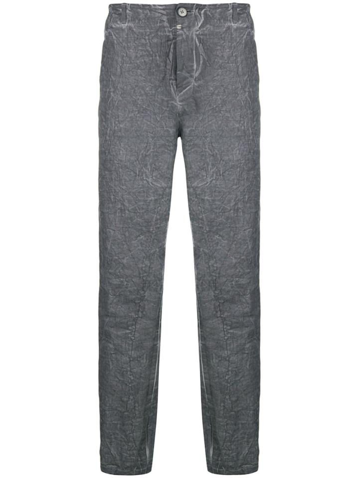 Transit Crinkle Effect Trousers - Grey