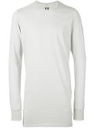 Rick Owens Drkshdw Long Sweatshirt, Men's, Size: Large, Grey, Cotton